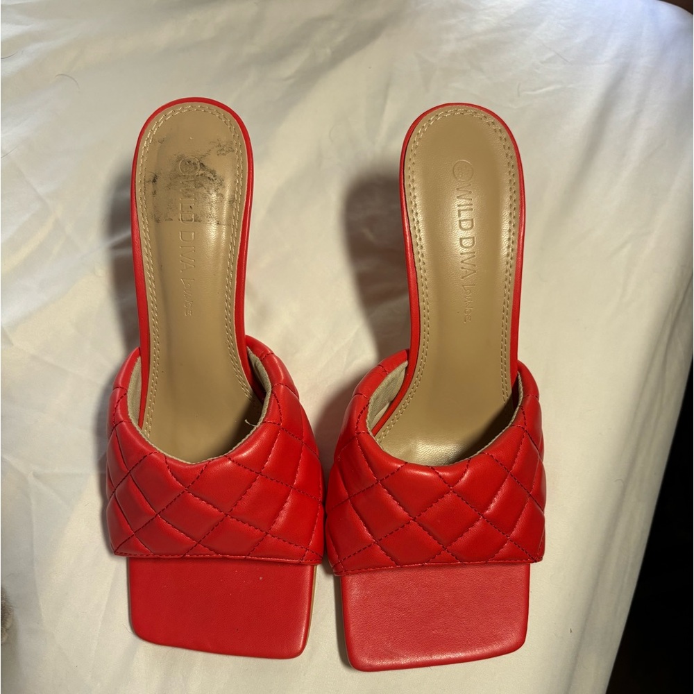 Red heels / sandals NWOT